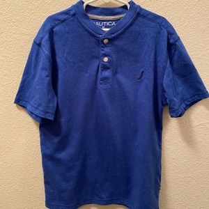 Blue Nautica Medium 10/12 2-button shirt
